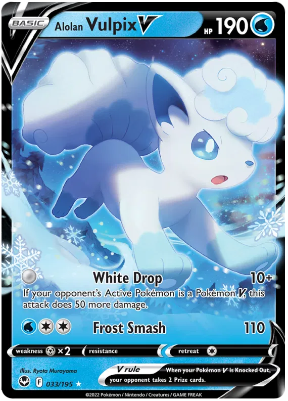 Alolan Vulpix V - Silver Tempest