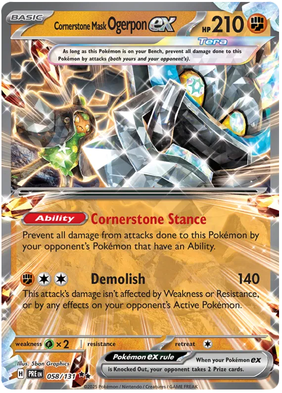 Cornerstone Mask Ogerpon EX Prismatic Evolutions