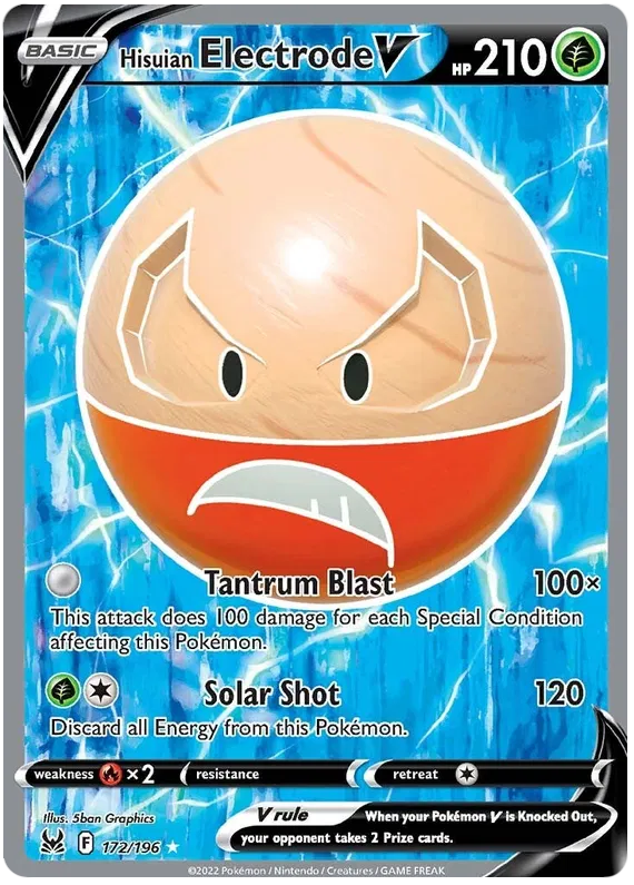 Hisuian Electrode V Full Art - Lost Origin