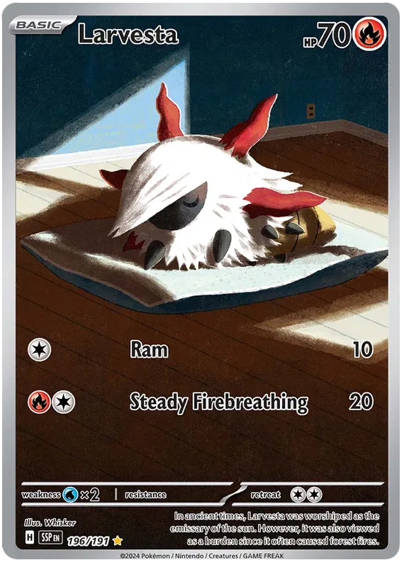 Larvesta Illustration - Surging Sparks