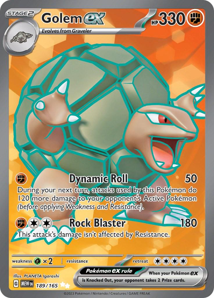 Golem EX Full Art - Pokemon 151