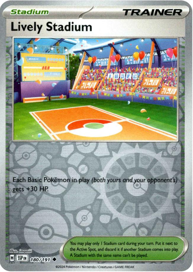 Lively Stadium Reverse Holografico - Surging Sparks
