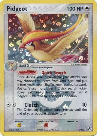 Pidgeot Reverse Holografico - Fire Red & Leaf Green