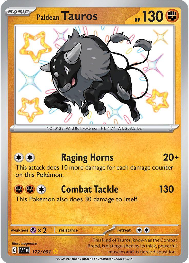 Paldean Tauros Shiny - Paldean Fates