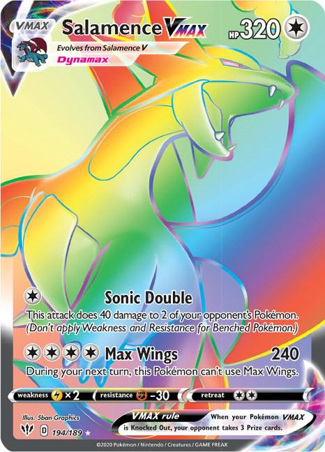 Salamence VMAX Rainbow - Darkness Ablaze
