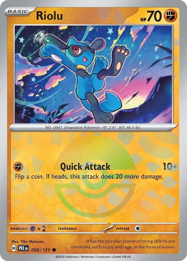Riolu Reverse Poke Ball - Prismatic Evolutions