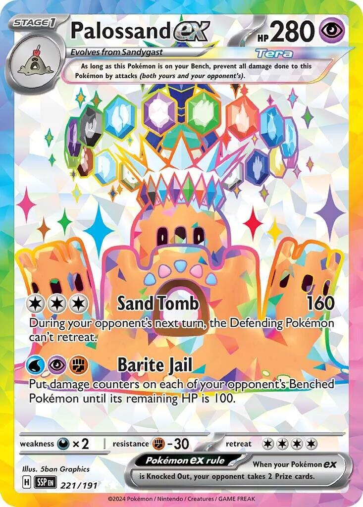 Palossand EX Full Art - Surging Sparks
