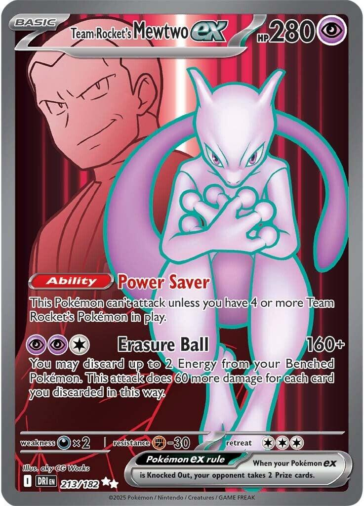 Team Rocket's Mewtwo EX Full Art - Destined Rivals