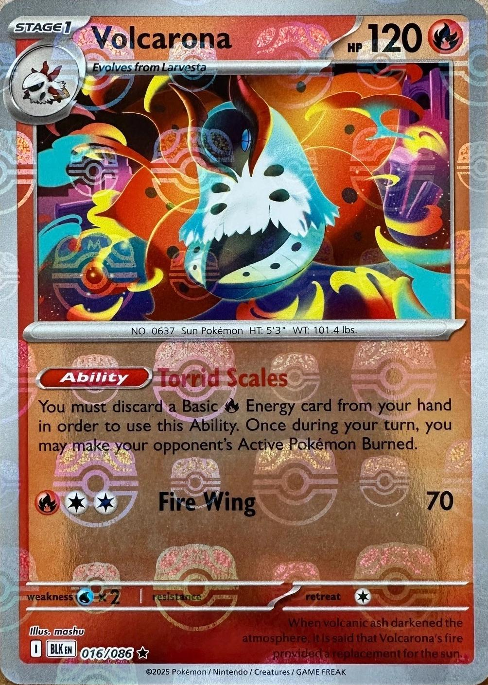 Volcarona Master Ball - Black Bolt
