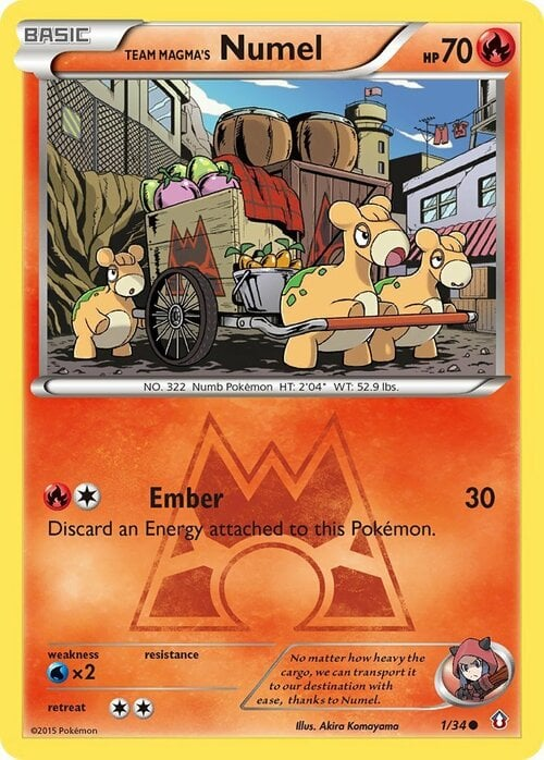 Team Magma's Numel Reverse Holografico - Double Crisis