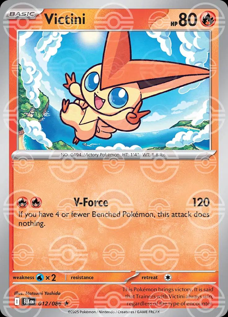 Victini Reverse Poke Ball - Black Bolt