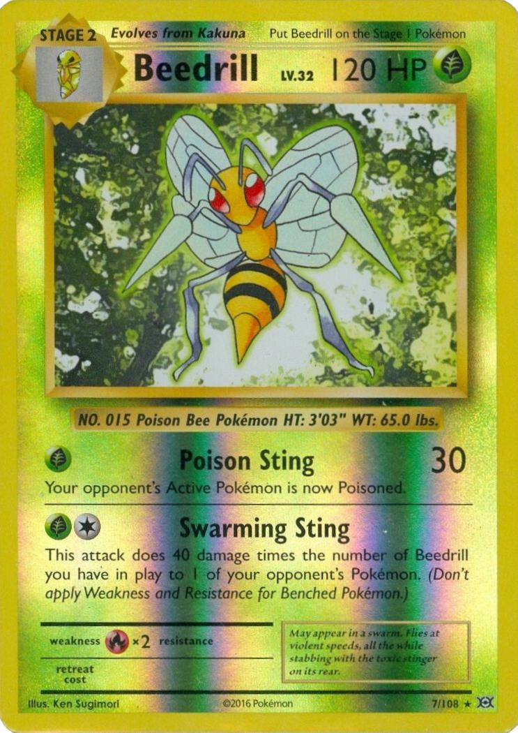 Beedrill Reverse Holografico - Evolutions