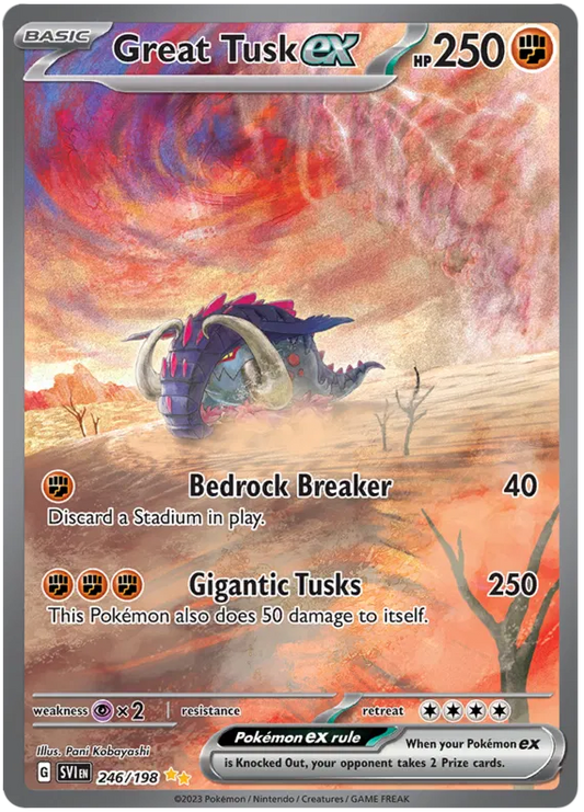 Great Tusk EX Special Illustration - Scarlet & Violet Base Set
