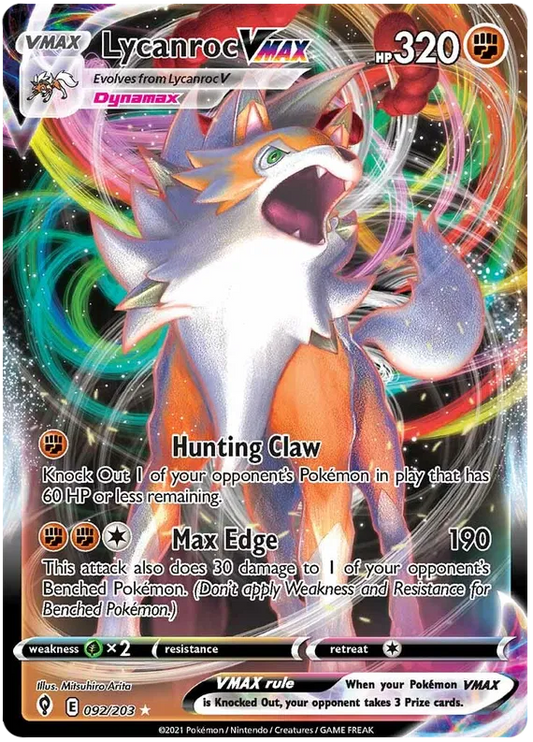 Lycanroc VMAX Evolving Skies
