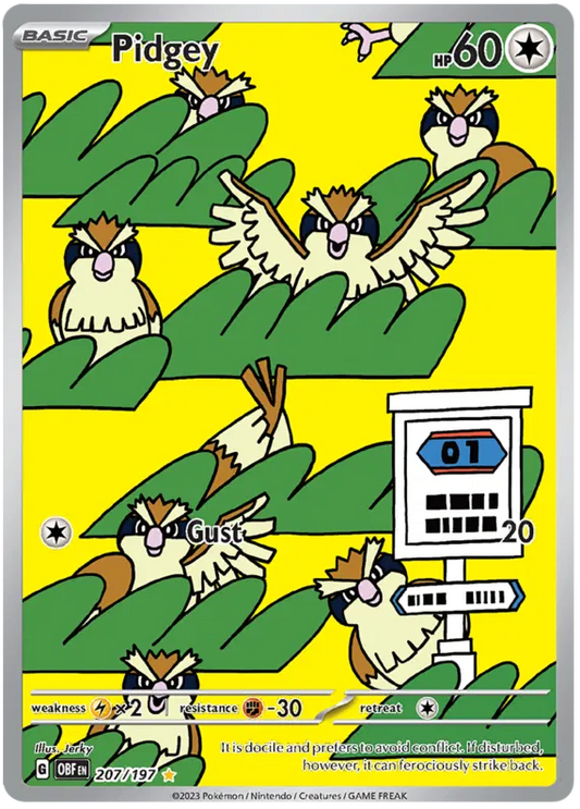 Pidgey Illustration - Obsidian Flames