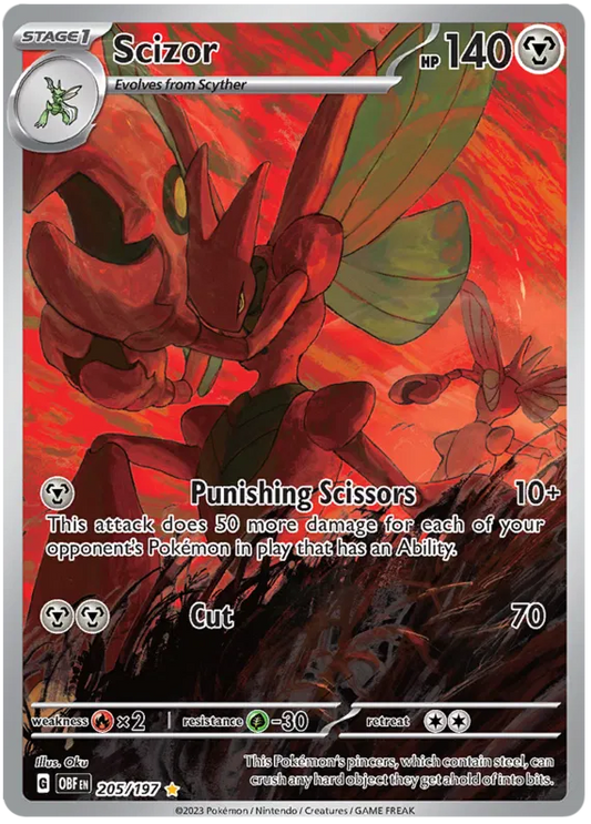 Scizor Illustration - Obsidian Flames