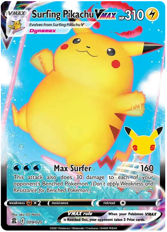 Surfing Pikachu VMAX Celebrations