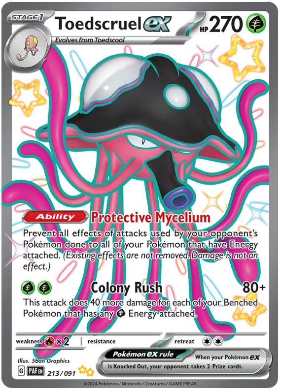 Toedscruel EX Full Art Shiny - Paldean Fates
