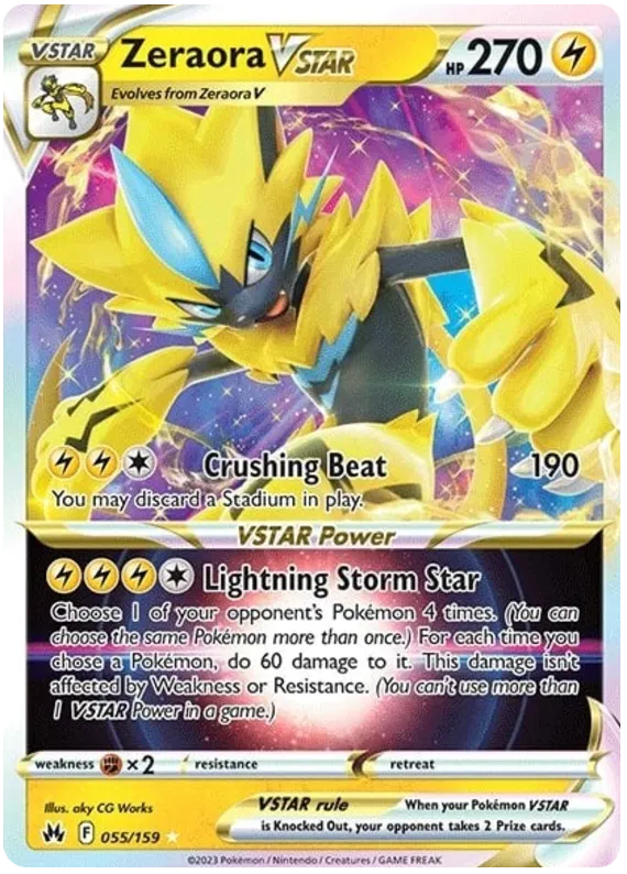 Zeraora VSTAR Crown Zenith