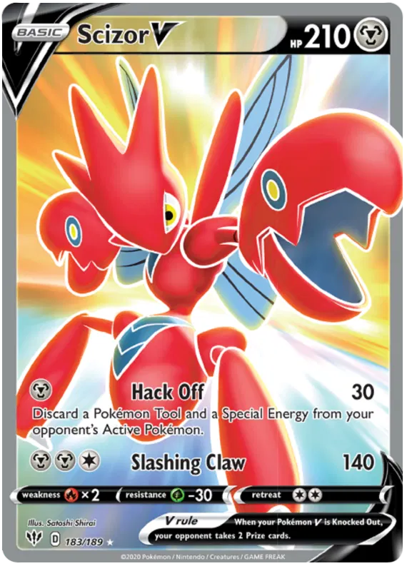 Scizor V Full Art - Darkness Ablaze
