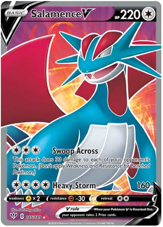 Salamence V Full Art - Darkness Ablaze