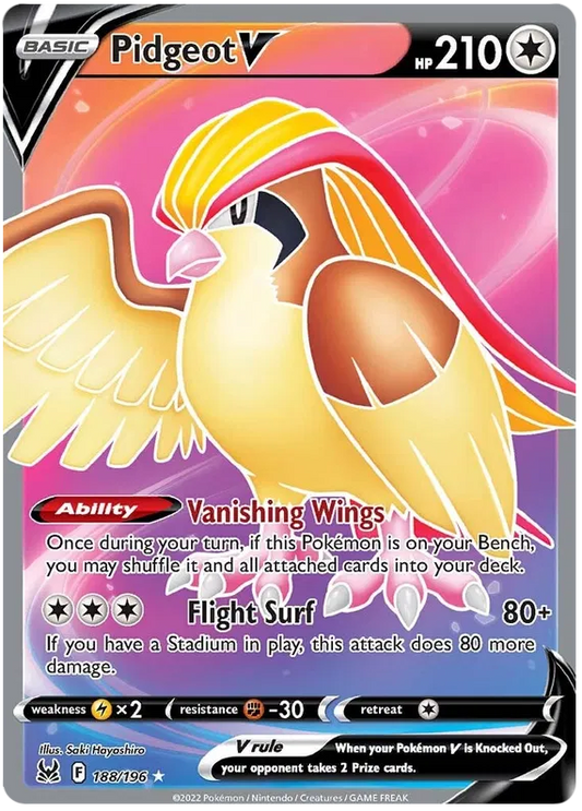 Pidgeot V Full Art - Lost Origin