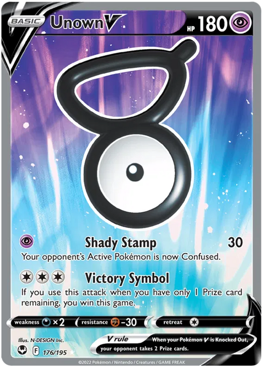 Unown V Full Art - Silver Tempest