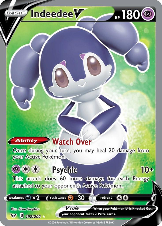 Indeedee V Full Art - Sword & Shield Base Set
