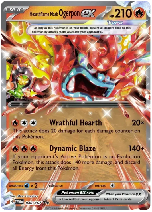Hearthflame Mask Ogerpon EX - Twilight Masquerade