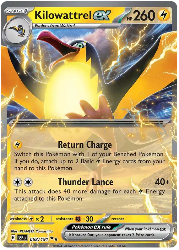 Kilowattrel EX - Surging Sparks
