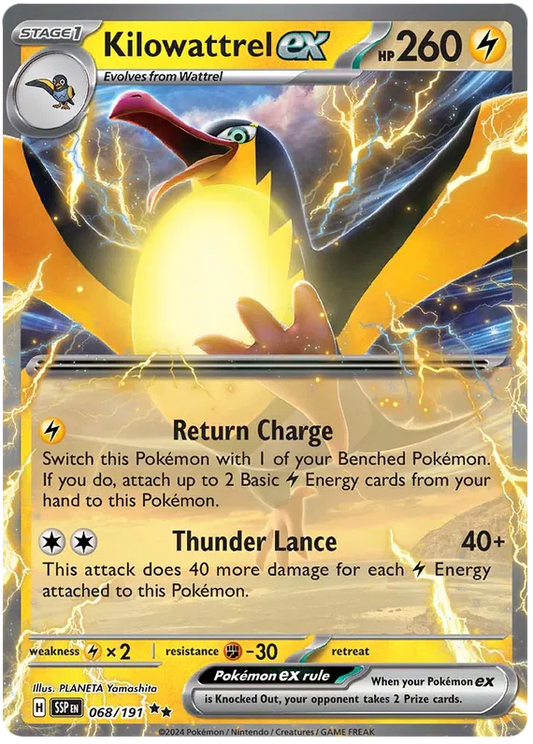 Kilowattrel EX - Surging Sparks