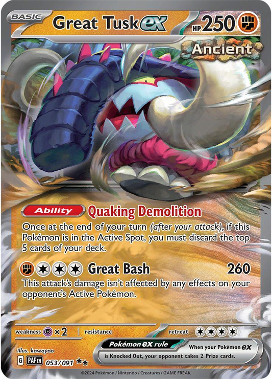 Great Tusk EX - Paldean Fates