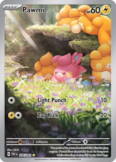Pawmi Illustration - Paldean Fates