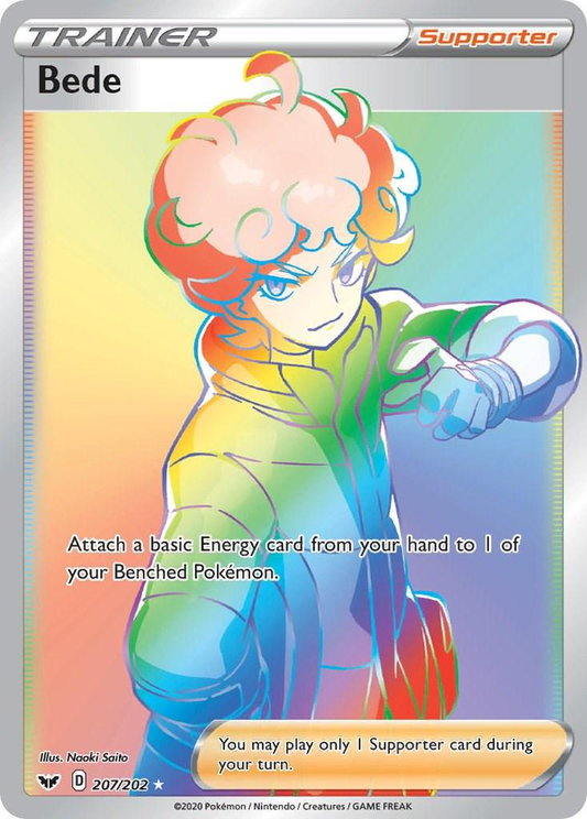 Bede Full Art Rainbow - Sword & Shield Base Set