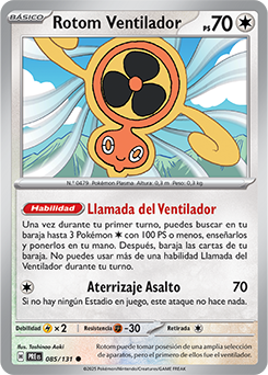 Rotom Ventilador Reverse Holografica - Evoluciones Prismaticas
