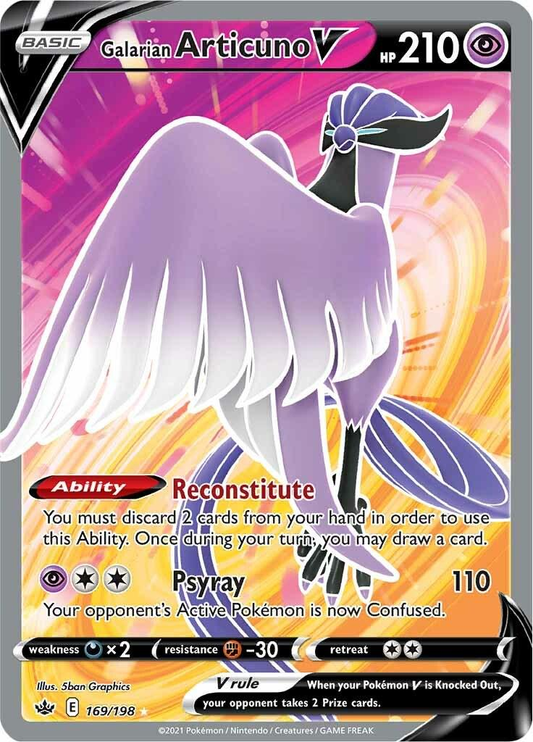 Galarian Articuno V Full Art - Chilling Reign