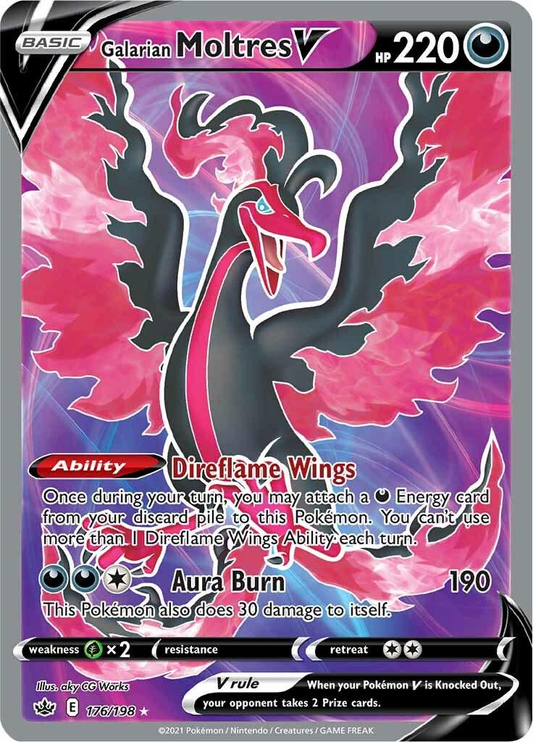 Galarian Moltres V Full Art - Chilling Reign