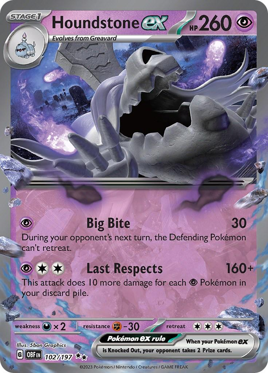 Houndstone EX - Obsidian Flames