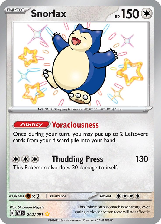 Snorlax Shiny - Paldean Fates