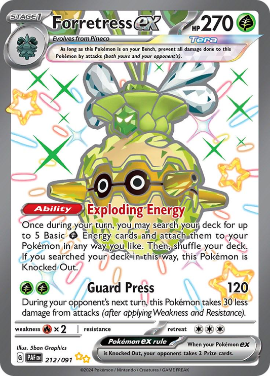 Forretress EX Full Art Shiny - Paldean Fates
