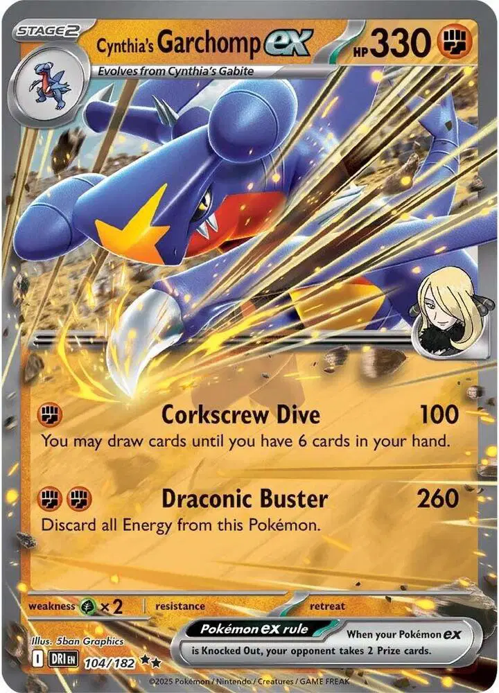 Cynthia's Garchomp EX - Destined Rivals
