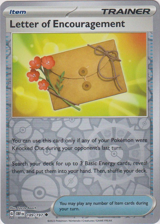 Letter of Encouragement Reverse Holografico - Obsidian Flames