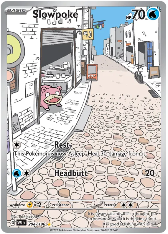 Slowpoke Illustration - Scarlet & Violet Base Set