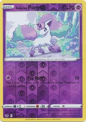 Galarian Ponyta Reverse Holografico - Sword & Shield Base Set