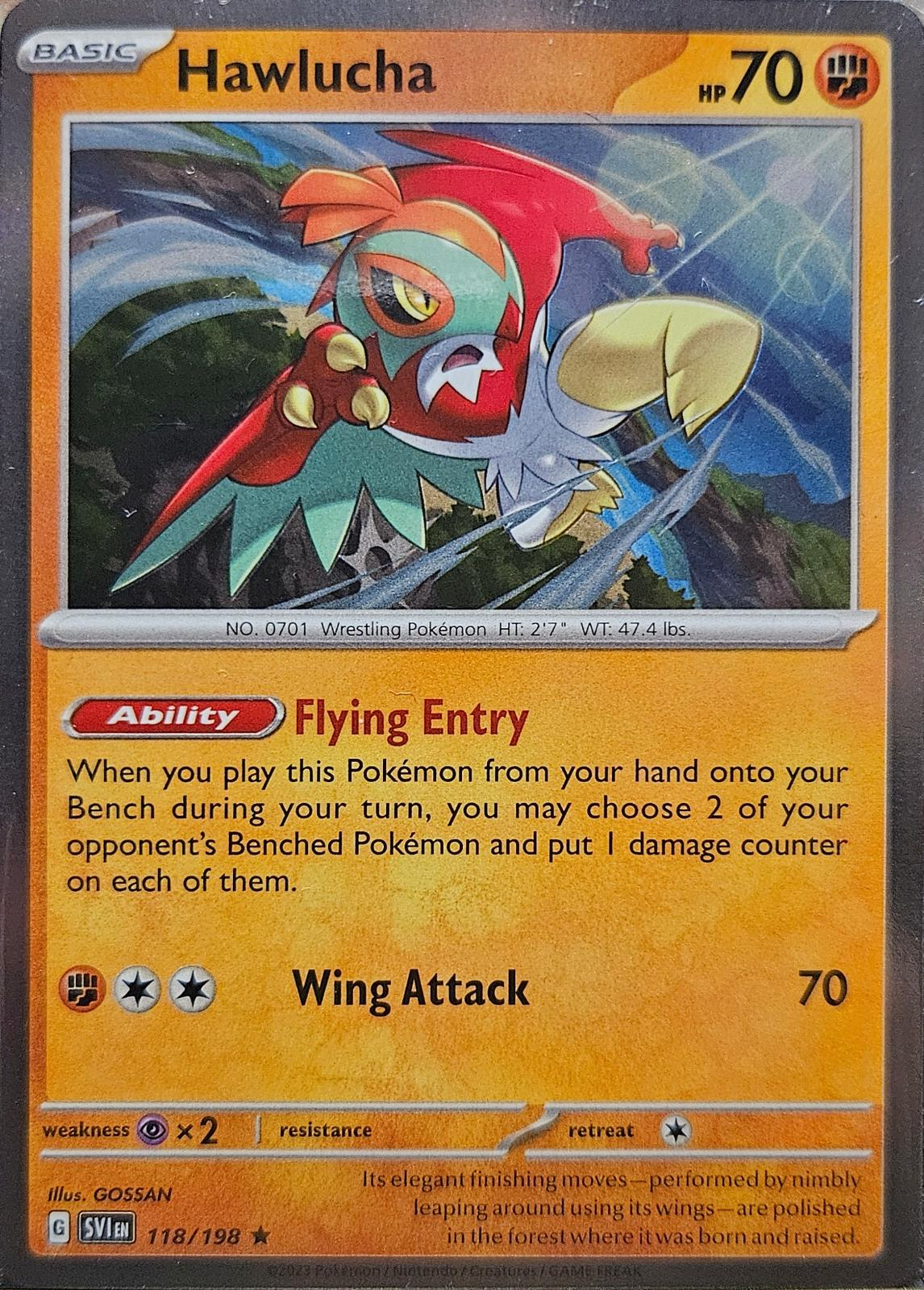 Hawlucha Holografico - Scarlet & Violet Base Set