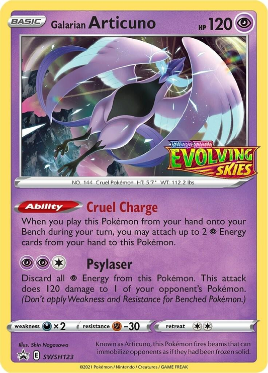 Galarian Articuno Pre Release Evolving Skies - Sword & Shield Promo