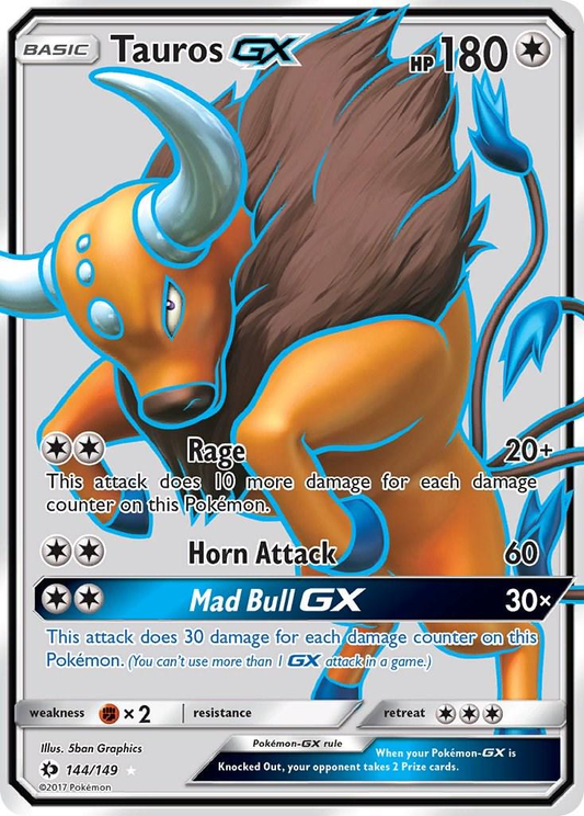 Tauros GX Full Art - Sun & Moon Base Set
