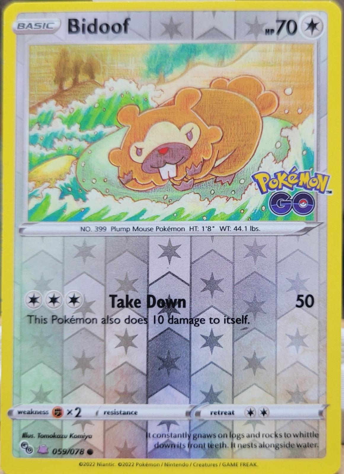 Bidoof Reverse Holografico (Ditto Sticker) - Pokemon GO