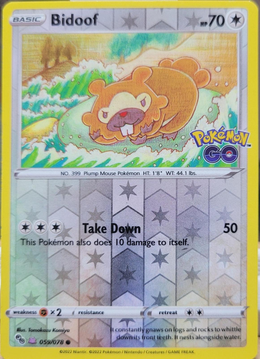 Bidoof Reverse Holografico (Ditto Sticker) - Pokemon GO