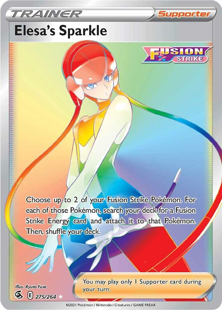 Elesa's Sparkle Full Art Rainbow - Fusion Strike